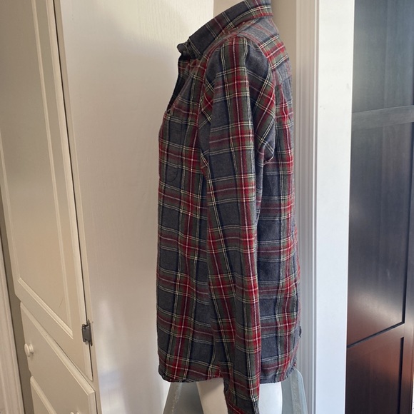 Women's LL Bean Scotch Plaid Flannel Shirt, Relaxed - Picture 5 of 12